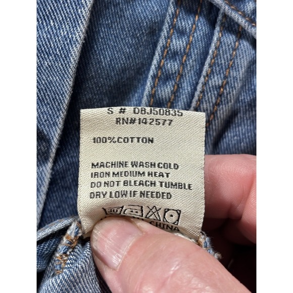 Judith March Distressed Jean Jacket Rhinestone Gypsy W/ Embroidered Stars Boho M - Picture 11 of 16